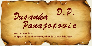 Dušanka Panajotović vizit kartica